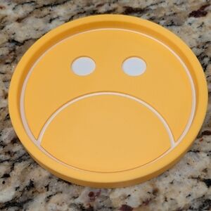 Handmade 3d Printed Yellow Smiley Face Coaster
